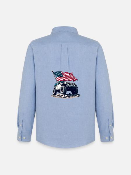 American Off-Road - Men's Oxford Shirt by Stanley/Stella - carolina blue