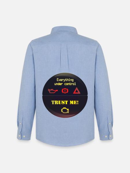 Under Control Trust Me - Männer Oxford Hemd von Stanley/Stella - Carolina Blue