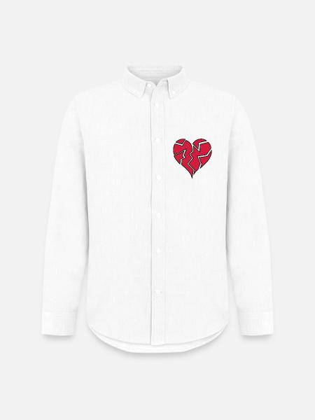 HEARTBROKEN <3 - Männer Oxford Hemd von Stanley/Stella - Weiß