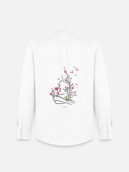Skin-flowered - Men's Oxford Shirt by Stanley/Stella - white