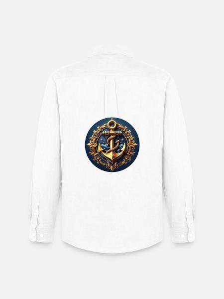 Anchor Logo - Men's Oxford Shirt by Stanley/Stella - white