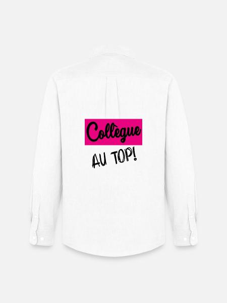 COLLEGUE - Chemise Oxford homme Stanley/Stella - blanc