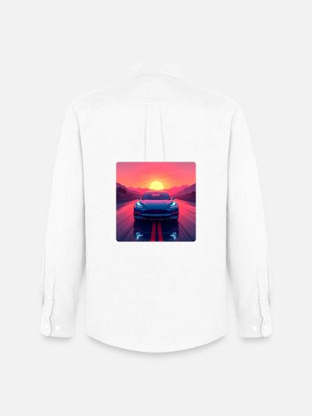 Electric Highway - Men's Oxford Shirt by Stanley/Stella - white