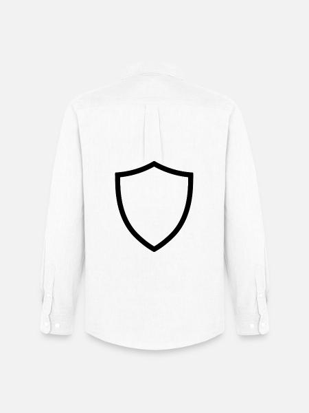 shield icon logo shape security - Men's Oxford Shirt by Stanley/Stella - white