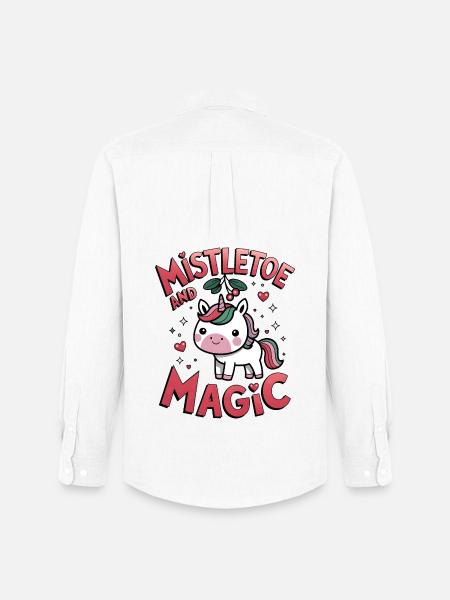 Mistletoe And Magic - Men's Oxford Shirt by Stanley/Stella - white