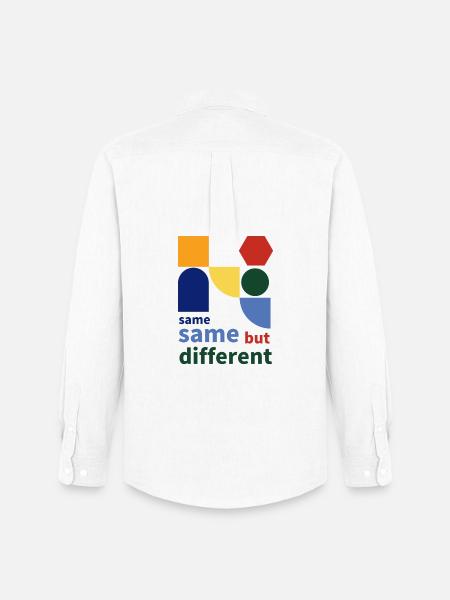 same same but different - Männer Oxford Hemd von Stanley/Stella - Weiß