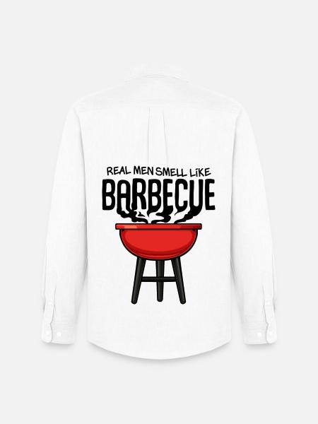 Red Kettle Grill Illustration - Chemise Oxford homme Stanley/Stella - blanc