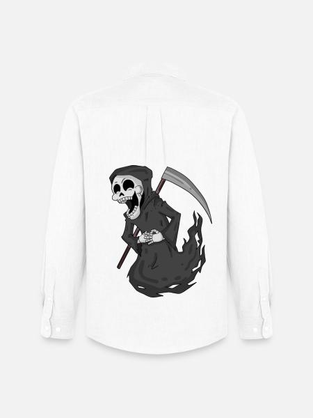 Grim Reaper laughs funny - Men's Oxford Shirt by Stanley/Stella - white