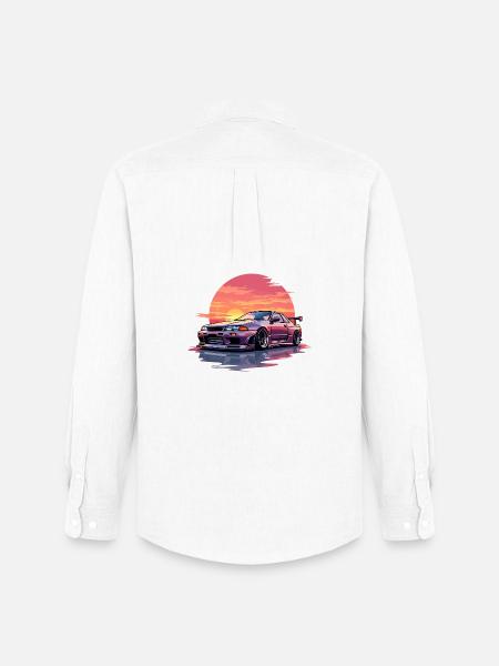 Skyline Sunset - Men's Oxford Shirt by Stanley/Stella - white