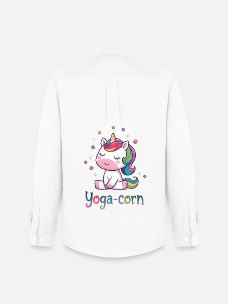Yoga-Mais - Männer Oxford Hemd von Stanley/Stella - Weiß