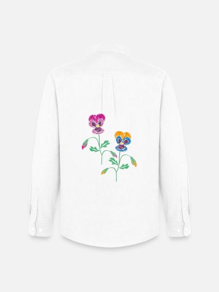 Pensée - Chemise Oxford homme Stanley/Stella - blanc