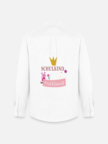 Schulkind erstklassig - Männer Oxford Hemd von Stanley/Stella - Weiß