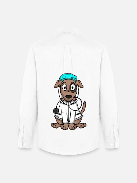 Dog Doctor - Men's Oxford Shirt by Stanley/Stella - white