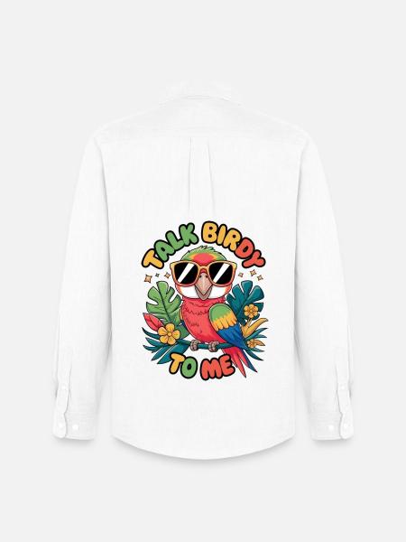 Talk Birdy To Me - Men's Oxford Shirt by Stanley/Stella - white