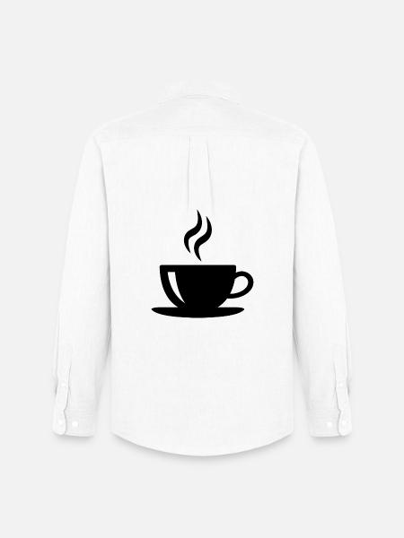 Kaffeetasse - Männer Oxford Hemd von Stanley/Stella - Weiß