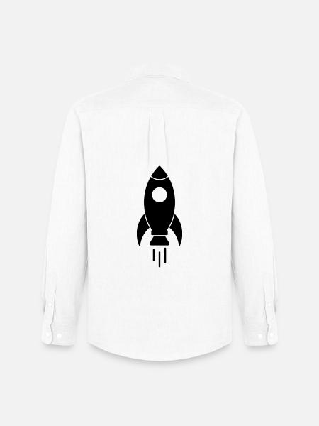 Fusée spatiale - Chemise Oxford homme Stanley/Stella - blanc
