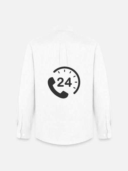 24/7 h Service - Men's Oxford Shirt by Stanley/Stella - white