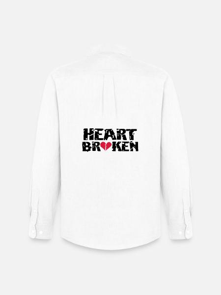 Heart <3Broken - Men's Oxford Shirt by Stanley/Stella - white