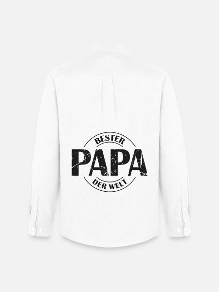 Bester Papa der Welt - Männer Oxford Hemd von Stanley/Stella - Weiß