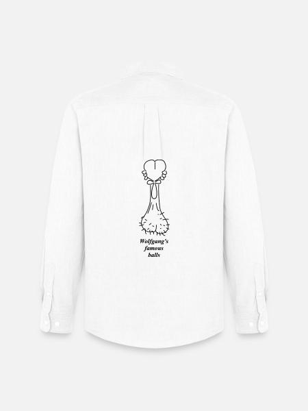 Wolfgangs famous balls - Männer Oxford Hemd von Stanley/Stella - Weiß