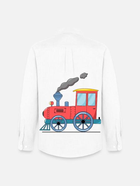 Children's train railway pink - Men's Oxford Shirt by Stanley/Stella - white