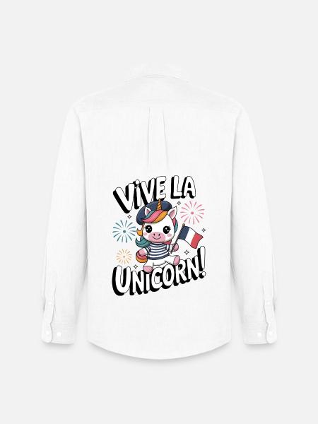 Vive La Licorne ! - Chemise Oxford homme Stanley/Stella - blanc