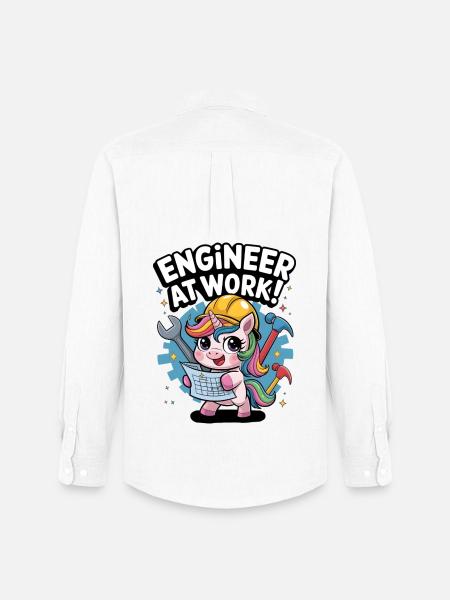 Engineer At Work! - Men's Oxford Shirt by Stanley/Stella - white