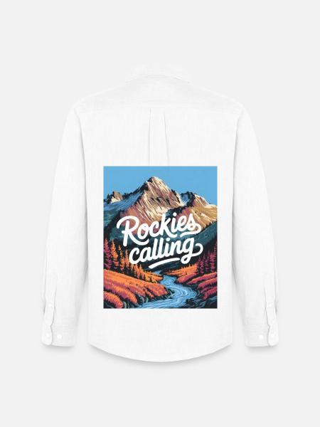 Rockies Calling - Men's Oxford Shirt by Stanley/Stella - white