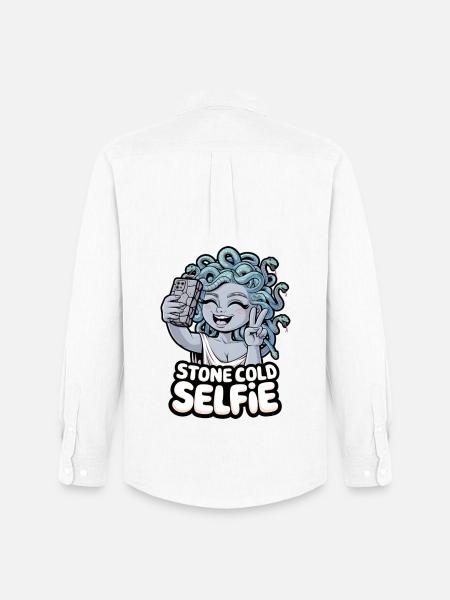 Stone Cold Selfie - Men's Oxford Shirt by Stanley/Stella - white