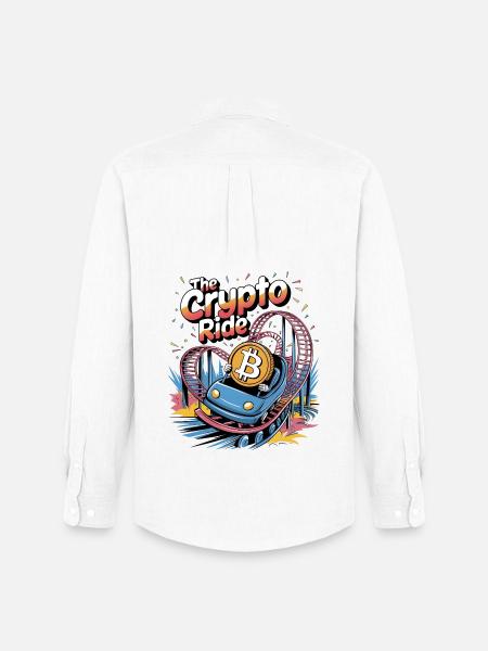 The Crypto Ride - Men's Oxford Shirt by Stanley/Stella - white