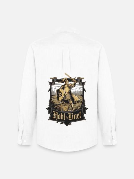 Hodl The Line! - Men's Oxford Shirt by Stanley/Stella - white