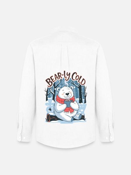 Bear-ly Cold - Men's Oxford Shirt by Stanley/Stella - white