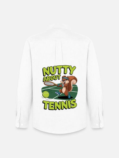Nutty About Tennis - Men's Oxford Shirt by Stanley/Stella - white