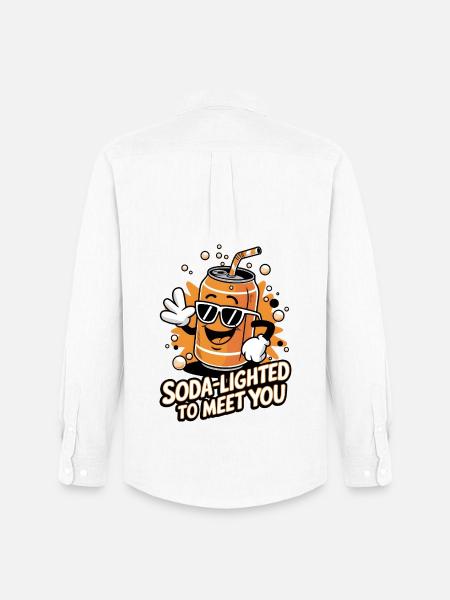 Soda-Lighted To Meet You - Men's Oxford Shirt by Stanley/Stella - white