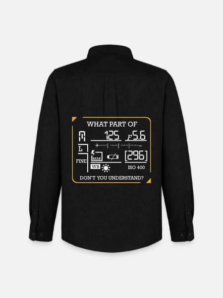 photographer - Men's Oxford Shirt by Stanley/Stella - black