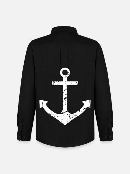 anchor - Men's Oxford Shirt by Stanley/Stella - black