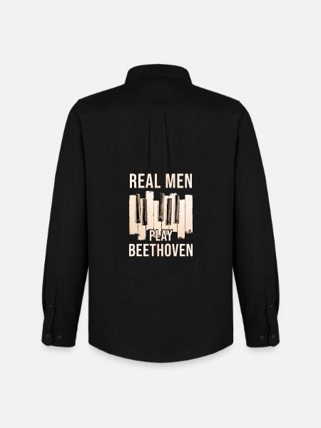 Beethoven - Chemise Oxford homme Stanley/Stella - noir