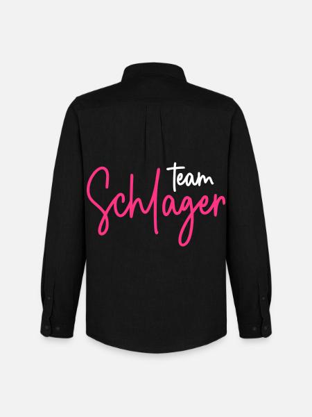 Team Schlager - Männer Oxford Hemd von Stanley/Stella - Schwarz