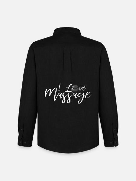 Massage - Chemise Oxford homme Stanley/Stella - noir