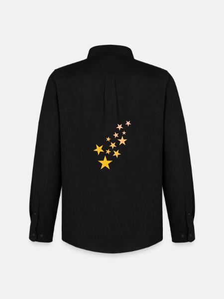 Star asterisk pattern starry sky - Men's Oxford Shirt by Stanley/Stella - black