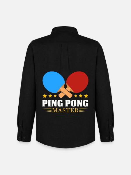 Ping-pong - Chemise Oxford homme Stanley/Stella - noir