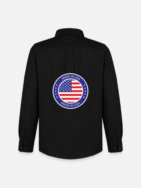 made in the USA - Men's Oxford Shirt by Stanley/Stella - black