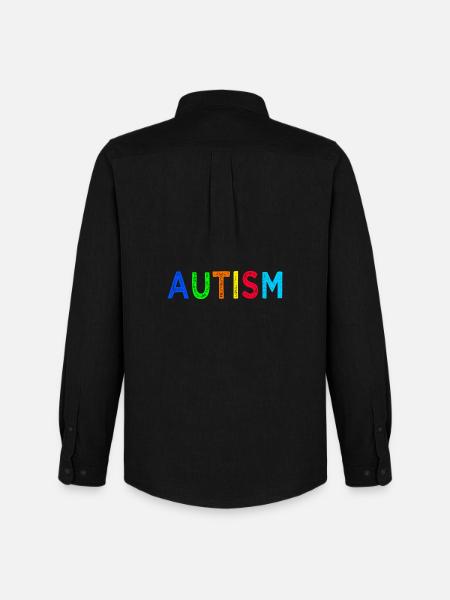 Arc-en-Ciel Autisme: Message d’Espoir - Chemise Oxford homme Stanley/Stella - noir