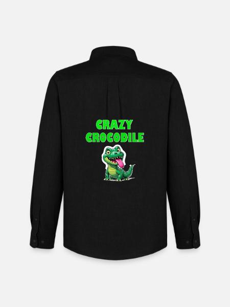 Crazy Crocodile - Men's Oxford Shirt by Stanley/Stella - black