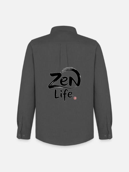 Zen-Leben: Frieden und Gleichgewicht - Männer Oxford Hemd von Stanley/Stella - Anthrazit