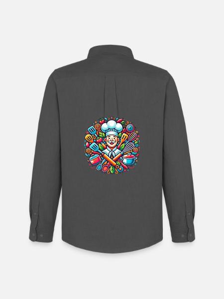 Chef Logo - Chemise Oxford homme Stanley/Stella - charbon