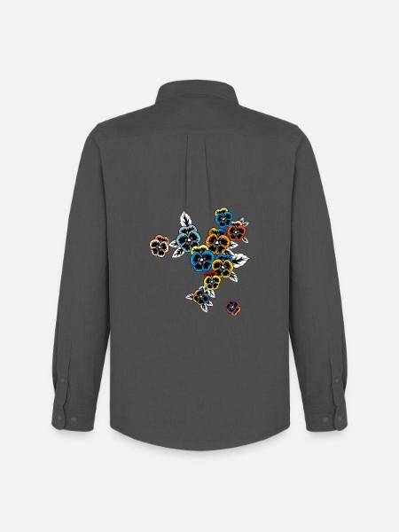 Pansy Spring - Men's Oxford Shirt by Stanley/Stella - anthracite