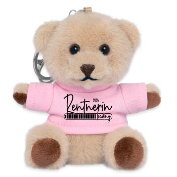 Rentnerin 2026 Loading - Teddy Schlüsselanhänger - Rosa - Vorne