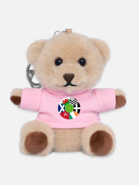 Celtic Nations Flags, Pan Celtic, Wales, Scotland - Teddy Keyring - pink