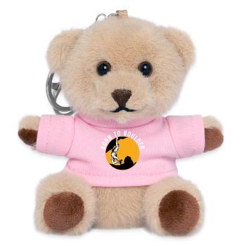 Zum Bouldern geboren Felskletterer Boulderer Bould - Teddy Schlüsselanhänger - Rosa - Vorne